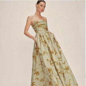 Reformation Kastoria Dress Gold - Size 12